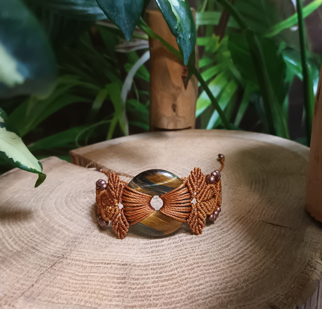 Bracelet donut en oeil de tigre