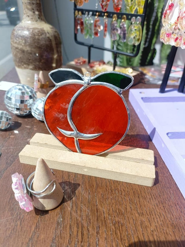 Boule de pêche orange 