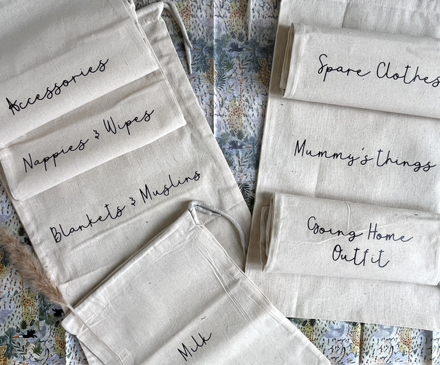 Hospital bag organisers - Full Set x7 bags