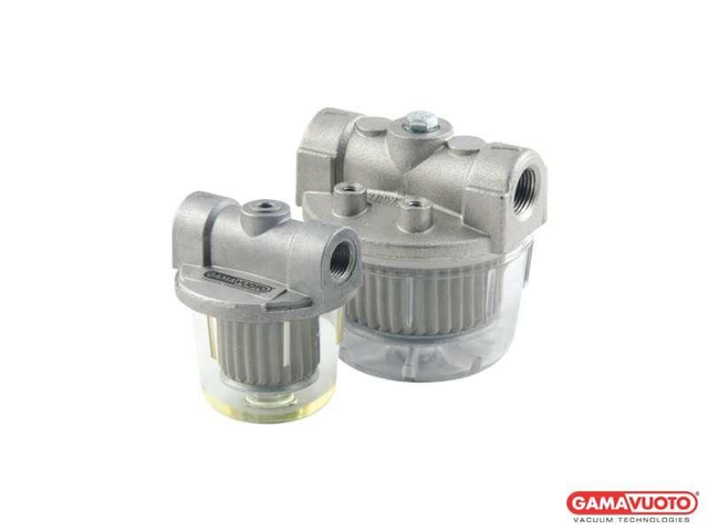 Filtri DA VUOTO 1/2 di aspirazione con cartuccia metallica FB  Impedire alle impurità di raggiungere la pompa per vuoto è un requisito fondamentale per garantirne l’ottimo funzionamento e una lunga durata.  