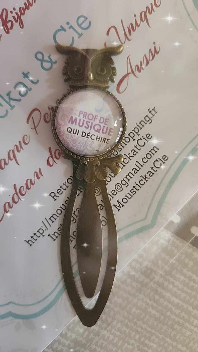 Marque page &quot; Prof de Musique qui déchire &quot;