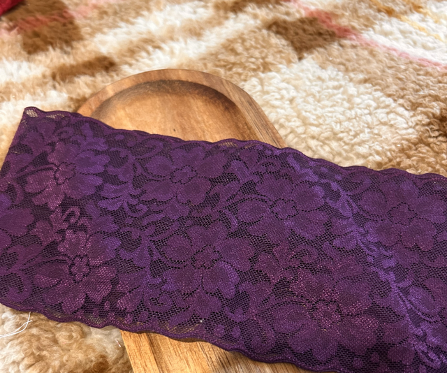 Bandeau Dentelle Prune Large