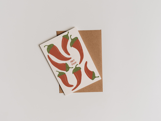 "Hot Stuff" chillies card