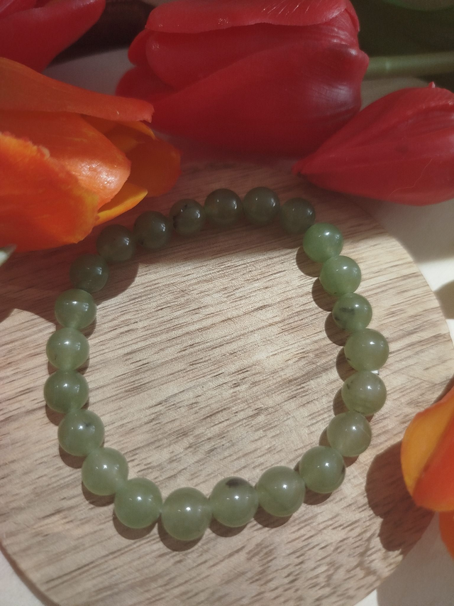 Bracelet en Jade Verte 