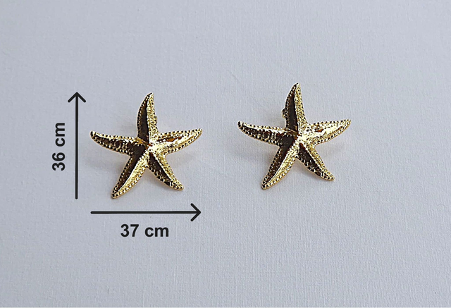 Boucles d'oreilles Etoile de mer en doré