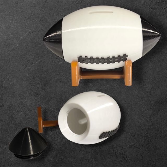 Tirelire ballon de rugby en impression 3D