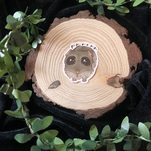 Sticker hamster llorando