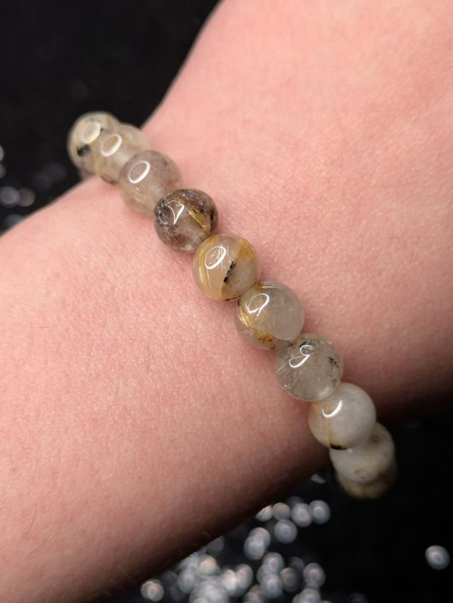 Bracelet quartz rutile 