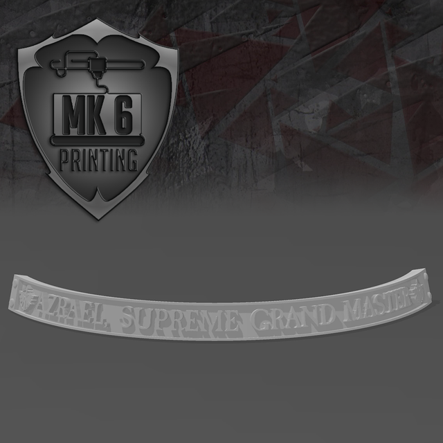 Azrael, Supreme Grand Master Nameplate (50mm)