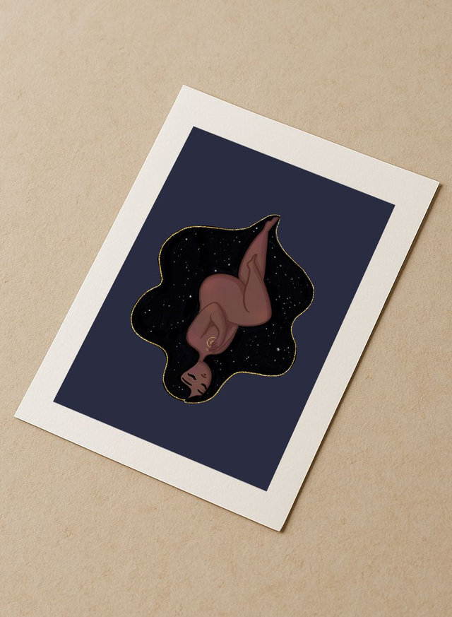 La Matrice - Tirage d'art rehaussé de doré