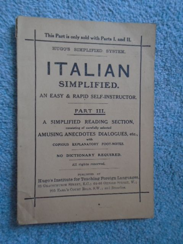Hugo's Italian Simplified Part III