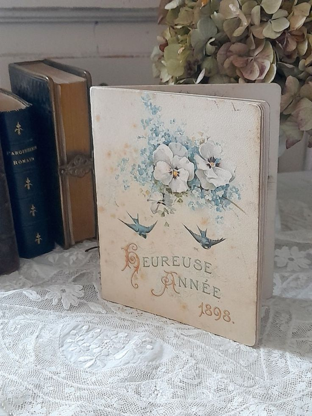 Calendrier illustré Heureuse année de 1898