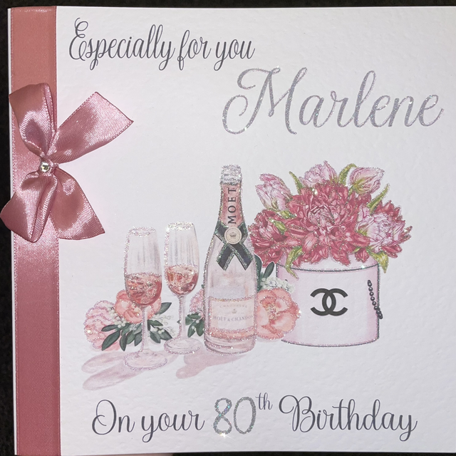 Glitter Birthday Card 8x8" 