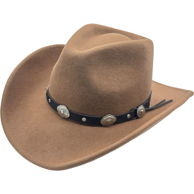 Tan wool felt cowboy hat