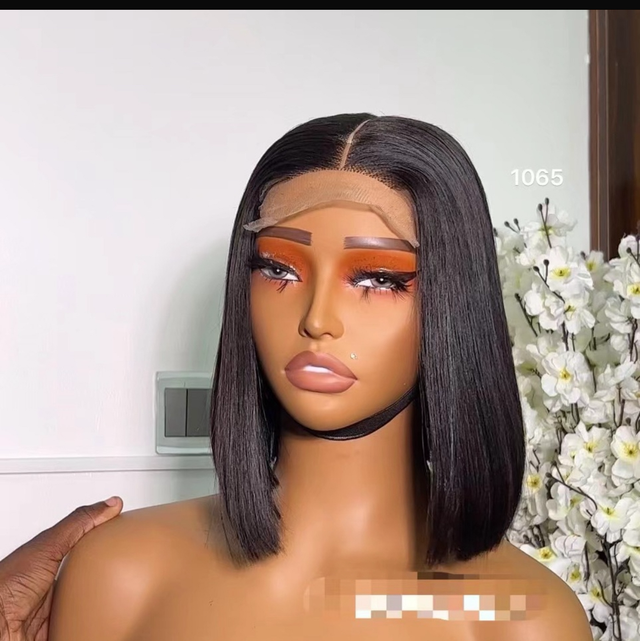 Perruque Coupe Carré Lisse – Cheveux 100% Naturels | Lace HD ✨