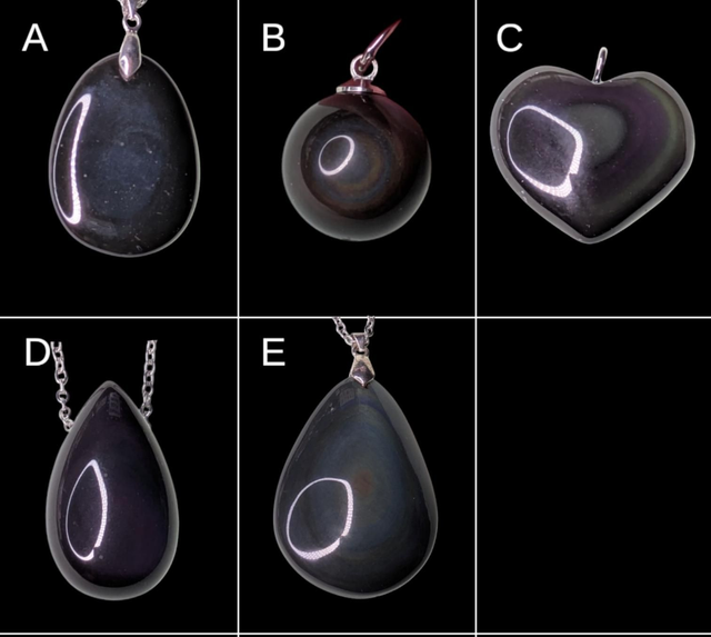 Pendentif obsidienne oeil Celeste