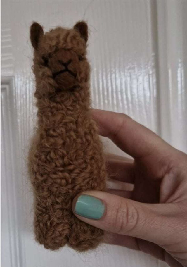 Mini Alpaca Figurine Brown