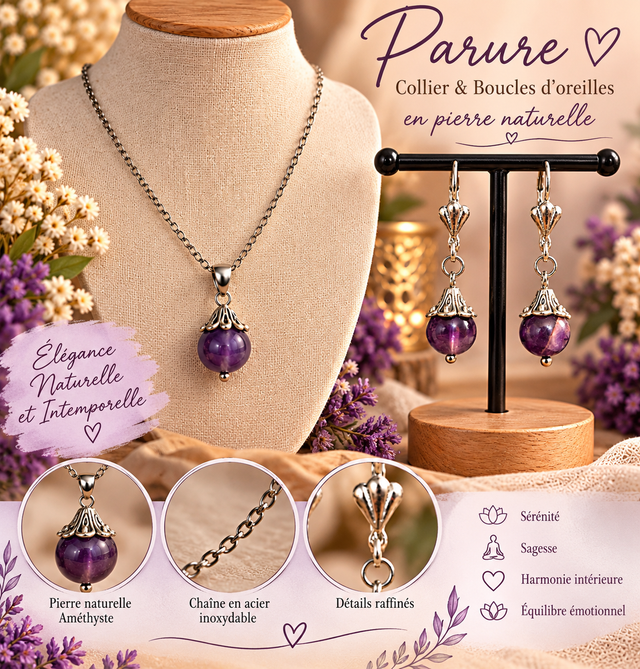 Parure en pierre naturelle