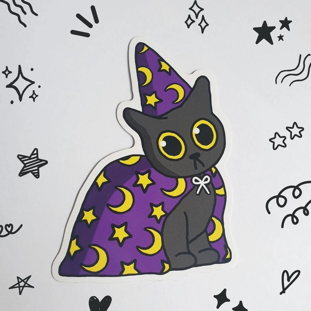 Wizard Cat Sticker 