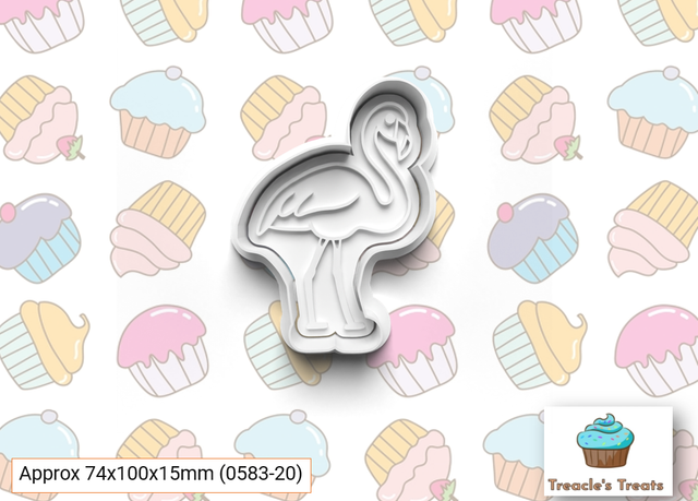 Flamingo Fondant/cookie stamp with cutter