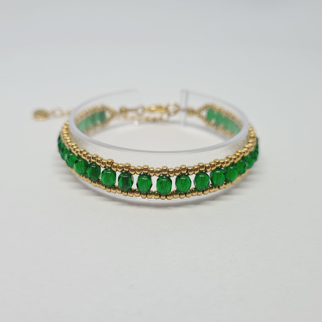 Marquise vert/doré (Bracelet)