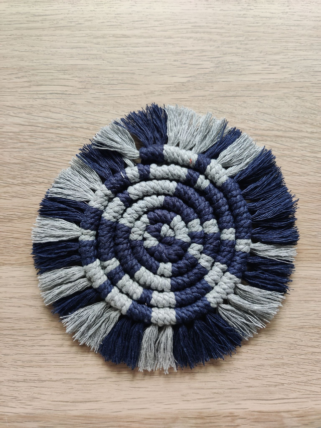 Sous-verre - Bicolore - Bleu et gris