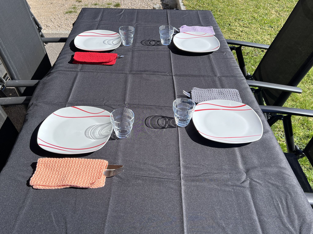 Mini serviette au crochet – 20x20 cm