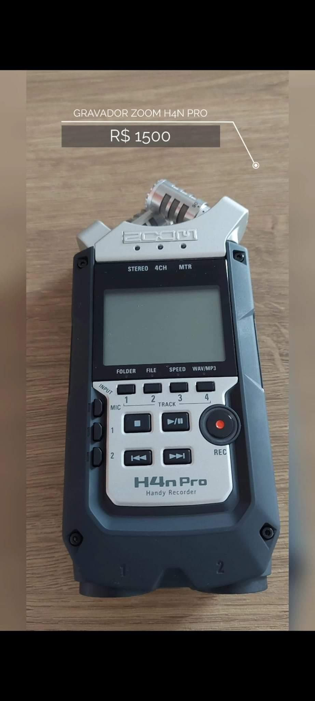 gravador h4n pro novo