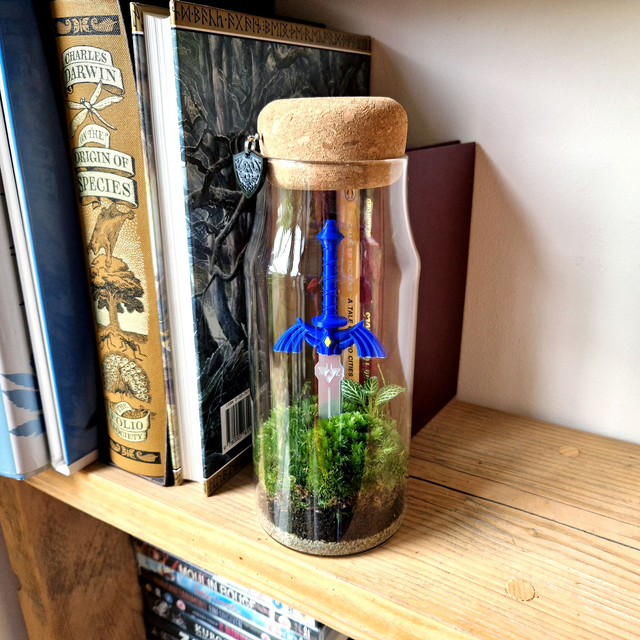 Large Master Sword Zelda Terrarium Bottle
