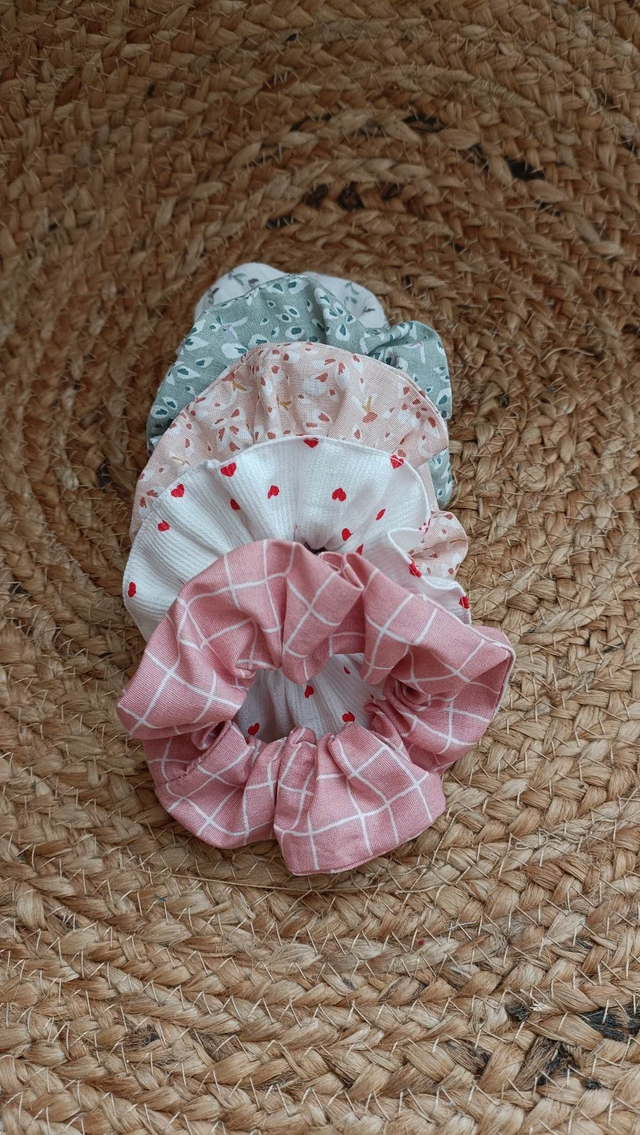 Chouchou Scrunchie en gaze de coton