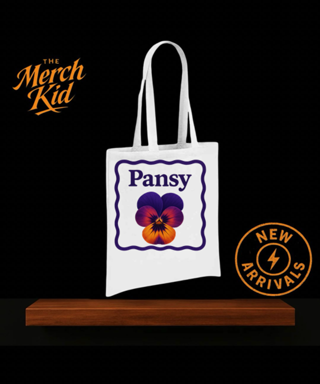 Pansy Tote Bag White