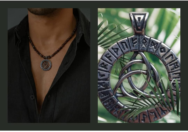 Collier Triquetra Oeil de Taureau 