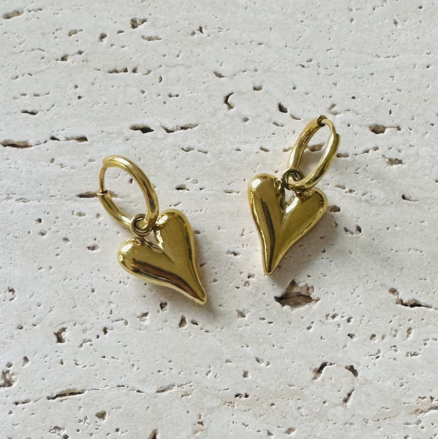 Oorbellen hart groot