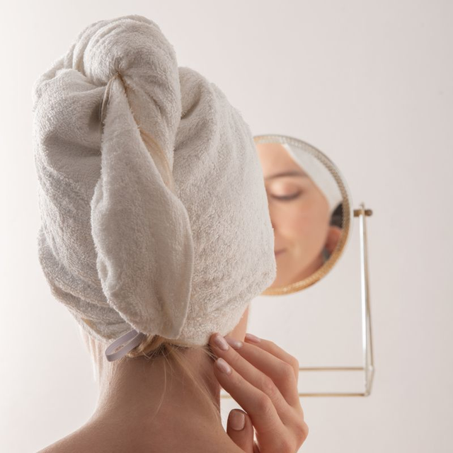 Serviette cheveux en bambou Oeko-Tex