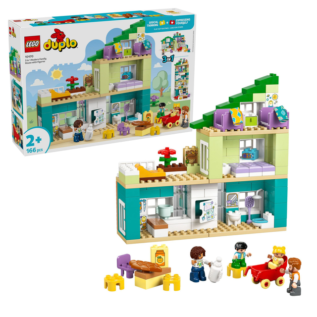 LEGO DUPLO 10470 Modernes Familienhaus mit Figuren 3-in-1-Set
