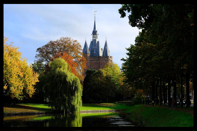 A4 Sassenpoort in de Herfst - Photoprint Framed