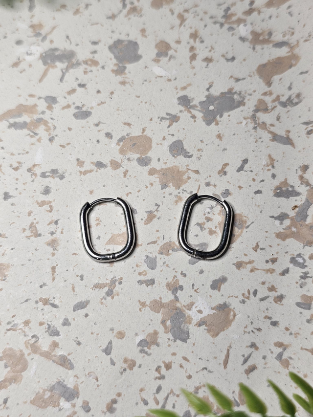 Créole Ovale 16x12mm Argent