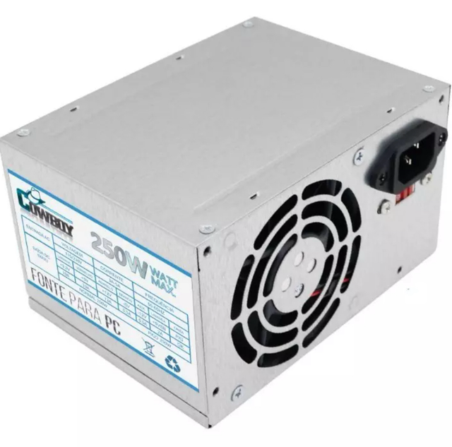 Fonte De Alimentação Para Pc Cowboy Atx 250w Bivolt