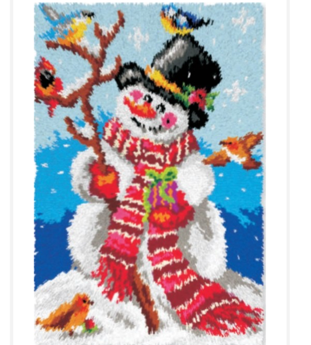 Knüpfteppich Schneemann