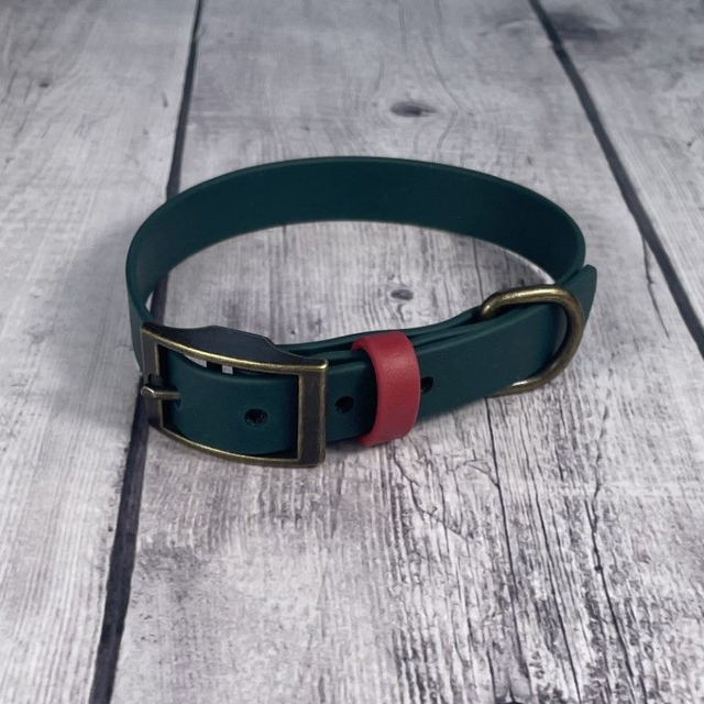 Festive Green Waterproof BioThane® Collar