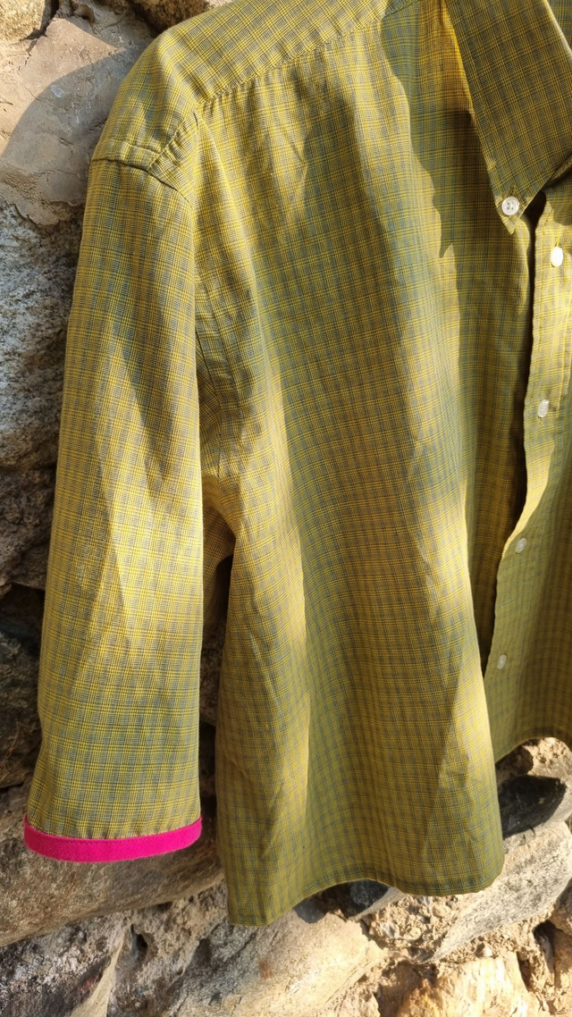 Chemise upcyclée verte