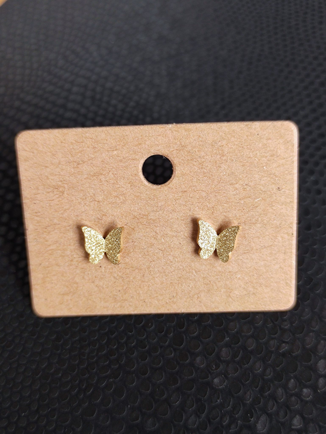 Edelstahl Ohrstecker | Schmetterling klein | Gold
