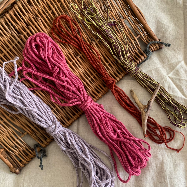 Lucet tissé main - Coloré