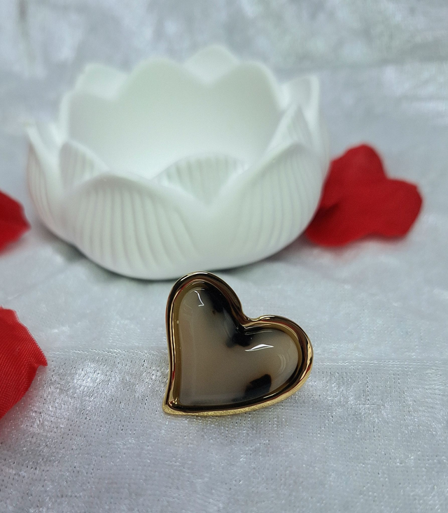 Maddie-Bague cœur effet écaillé