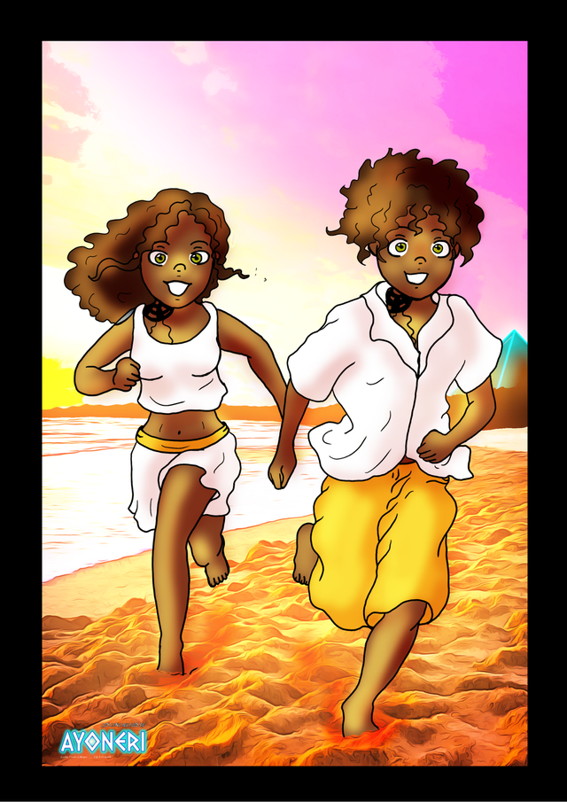 Print A4 - Camélia et Claf - Les Chroniques de Ayonéri