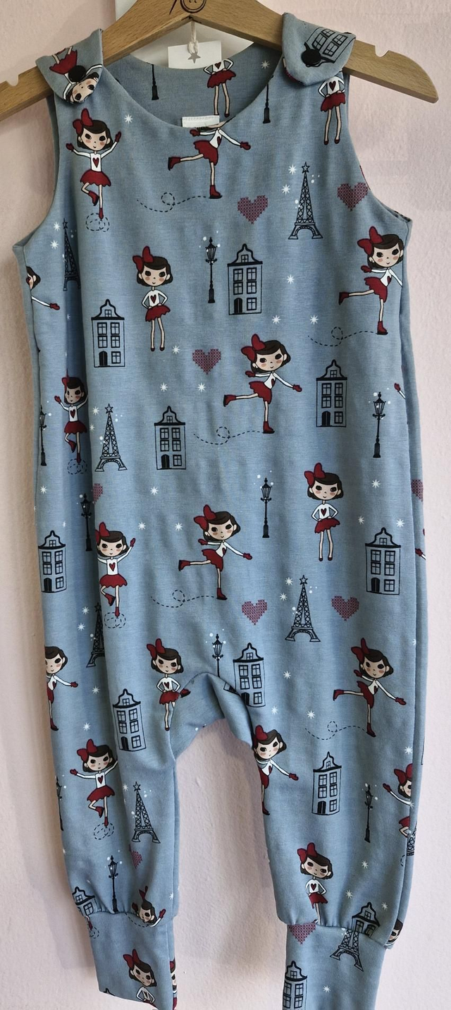 9-12 months &#039;Freddie&#039; blue with ice-skating girls