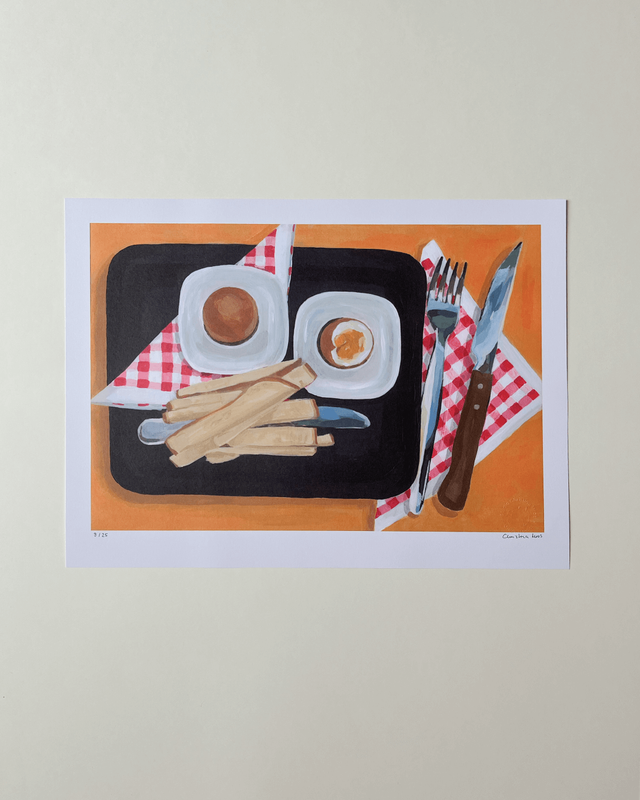 Print "Frühstückseier"
