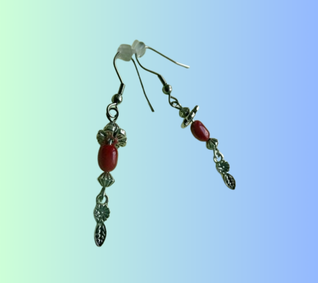 A Boucles d'Oreille Rêverie Rouge