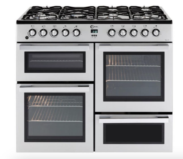 FLAVEL MLN10FRS Dual Fuel Range Cooker - Silver &amp; Chrome