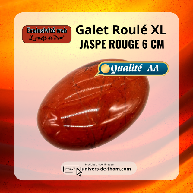 Galet Roulé XL Jaspe Rouge 6cm